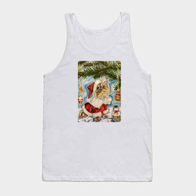Puppy Chappie in the New Year's Suit Tank Top by mariasibireva